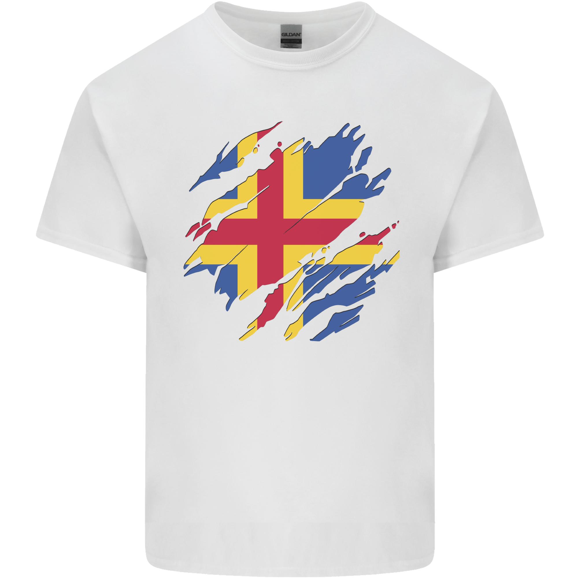 Torn Flag Aland Unisexs Light Cotton TShirt S