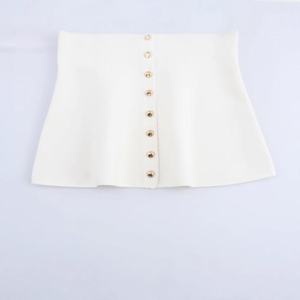 2025 Spring Women's European & American Style Fashion Knit Coat with Short Skirt Hem