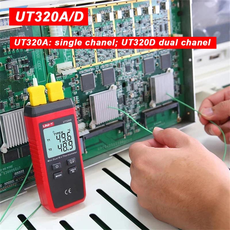 UNI-T Thermometer Digital UT306S UT306C UT320D UT320T UT333 UT333BT UT325F Temperature Gauge Heat Meter Professional Thermometer