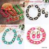 Modern Stylish Jewelry Set With Floral Pattern And Common Chain For Daily Fashion Accessories