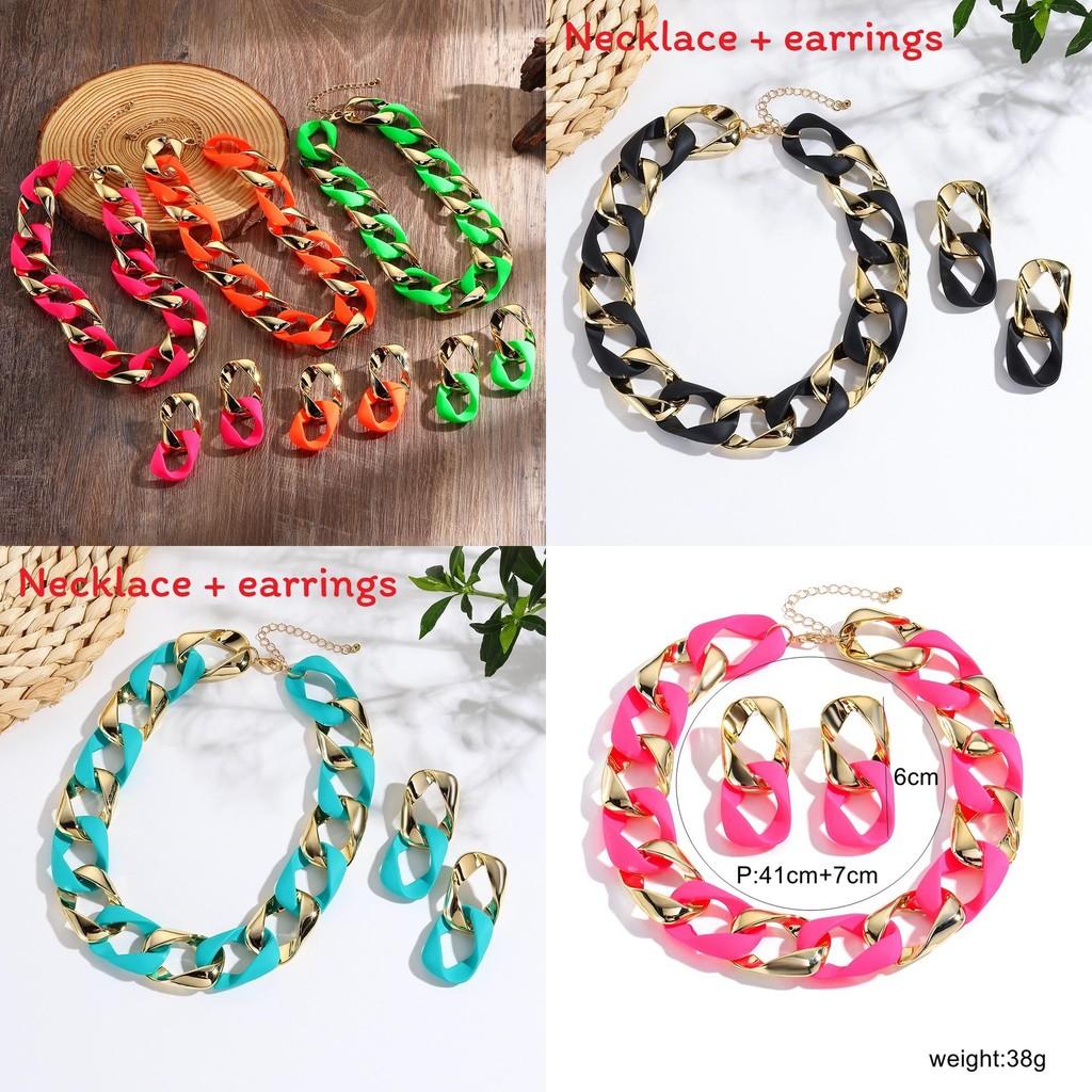 Modern Stylish Jewelry Set With Floral Pattern And Common Chain For Daily Fashion Accessories