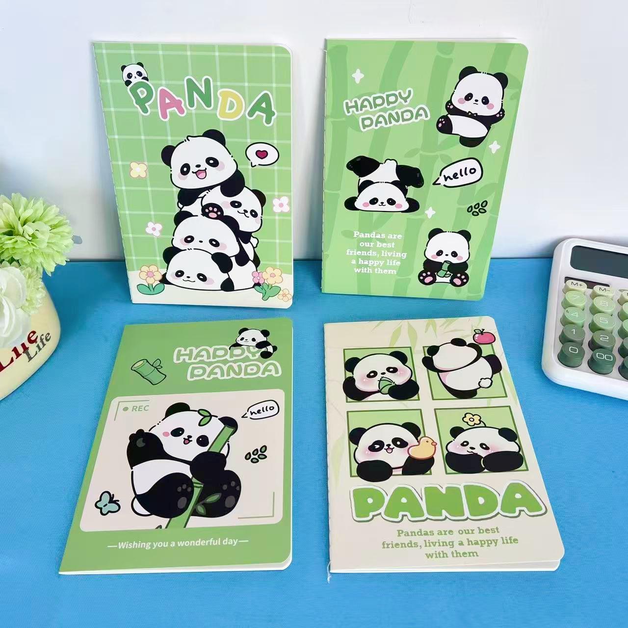 Panda A5 Notebook - Adorable Cartoon Design, Durable Stitch Binding, Perfect for Students & Children s Diary