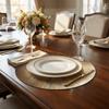 4PCS Anti-scald Geometric Placemats Heat Insulation Round Dining Mat Linen Table Mat  Home Decor