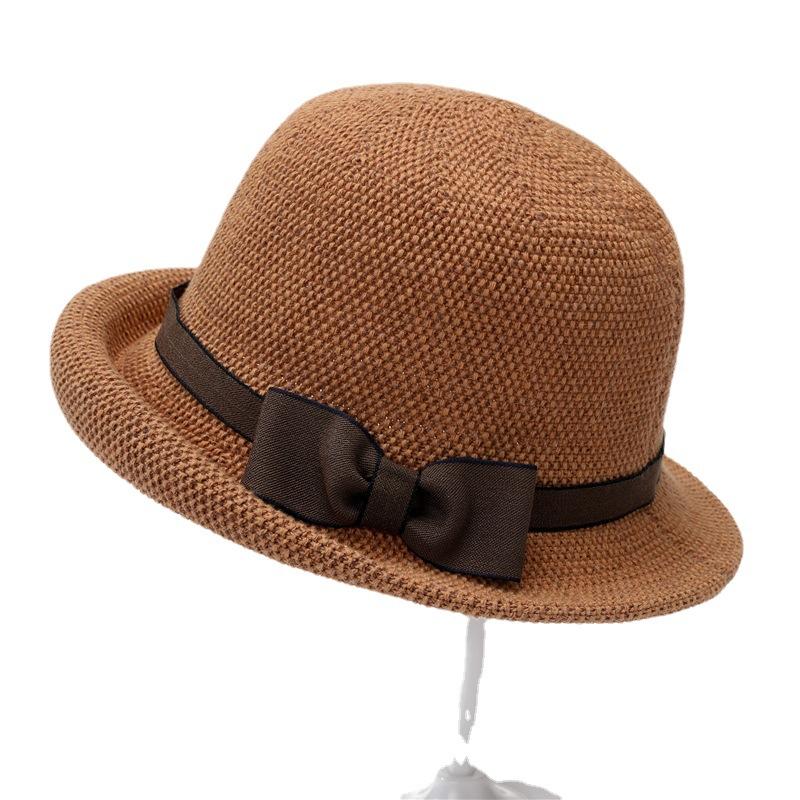 Mom Hat Middle-Aged Woman Straw Visor Summer Old Lady Top Hat Grandma Basin Hat Old Man Hat