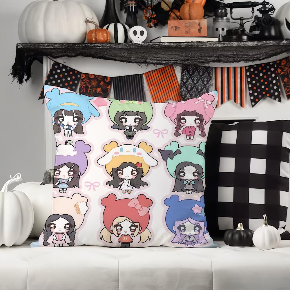 MMusic group TTwiceS  Pillow Case Office Cushions Suitable For Sofa Car Bedroom Decorative Cushion Cover 30x30CM(12x12In)