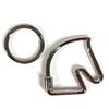 Horse Horse Cheval Key Ring Bag Charm Key Holder Metal Silver