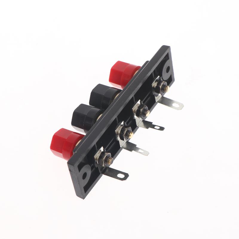 1Pcs Audio Accessories Speaker Amplifier Chassis Terminal Output Four-Position Terminal Soundbox Speaker Gold Wiring Board