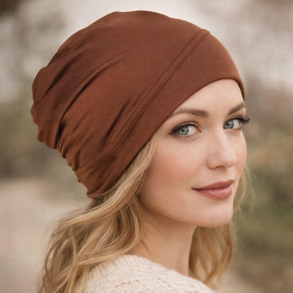 Soft Modal Hijab Caps Elastic Cancer Chemo Hat New Turban Hat  Women Headwear