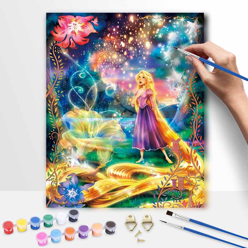 Disney Rapunzel Painting Kit Canvas DIY Home Decor Gift