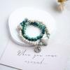 Jingdezhen Ceramic Bracelet New Chinese Style Student Antique Double Circle Beaded Bracelet Jewelry Hand-woven