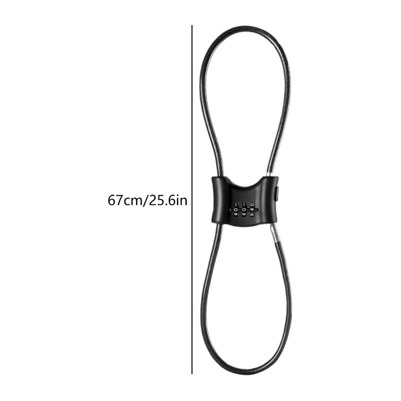 Anti Theft Steel Cable Lock For Motorcycle Helmets Bicycles Suitcases Flexible Cable Lock Travel Security