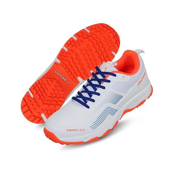 Vector X Swing 2.0 Cricket Shoes for Men & Boys Sports Shoes Lightweight Upper with TPU Fusing, with Rubber Oustole Cricket Practice/Professional UK8 UK8 оранжевый