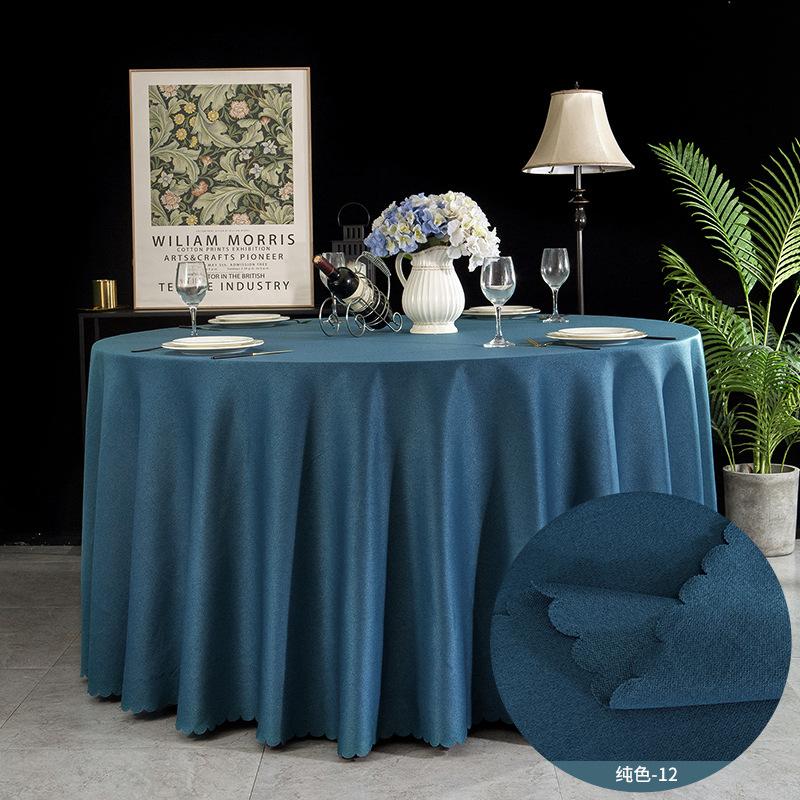 Hotel Round Tablecloth Fabric Restaurant Tablecloth Hotel Banquet Large Round Table Tablecloth Household Round Table Tablecloth