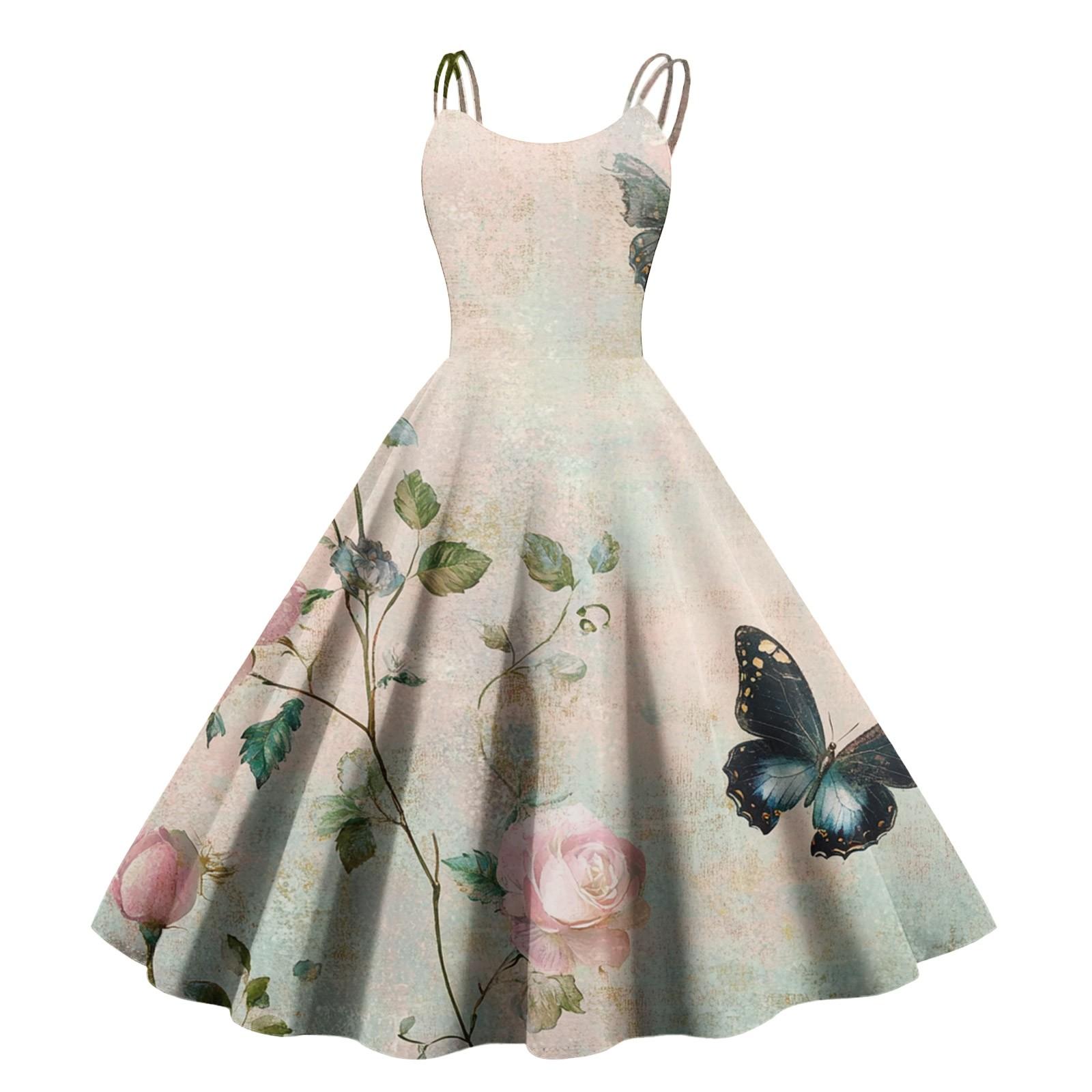 

Женское сексуальное ретро-платье в цветочном принте, с открытыми плечами, в стиле панк XXL