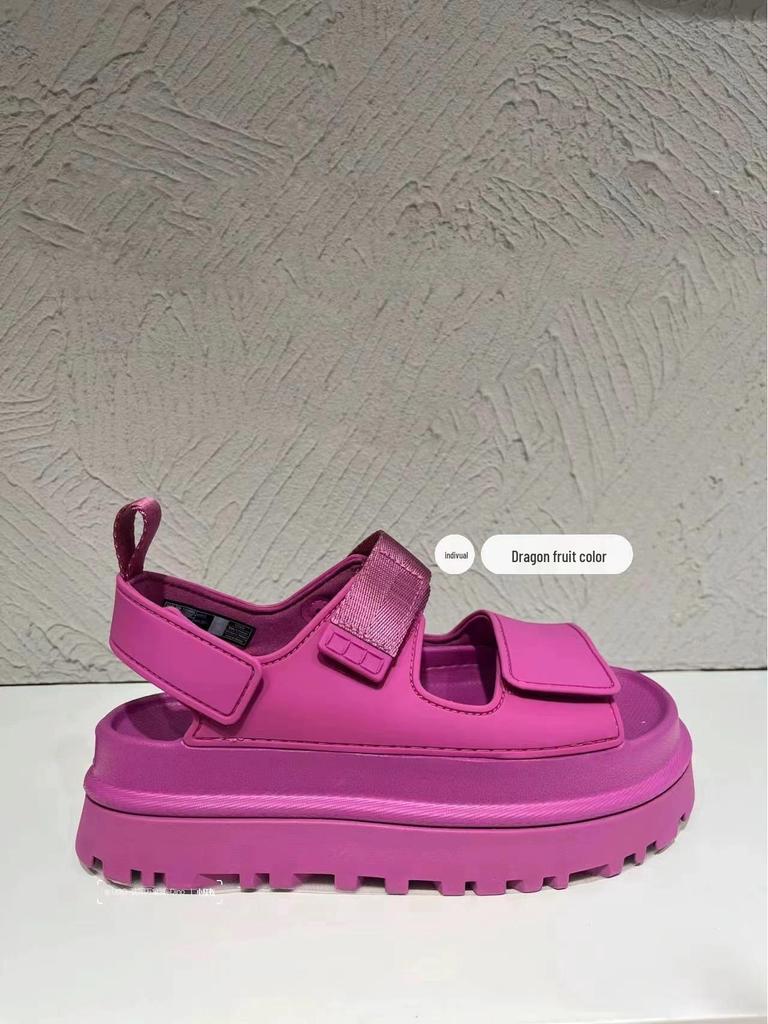 2024 Summer Comfortable Thick Bottom Open Toe Velcro Strap Fashion Sandals for Beach