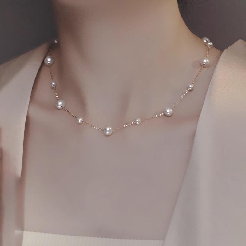Bridal Wedding Jewelry Set Women Simulated Pearl Tassel Earrings +Necklace+Bracelet Party Beads  Accessories Gift