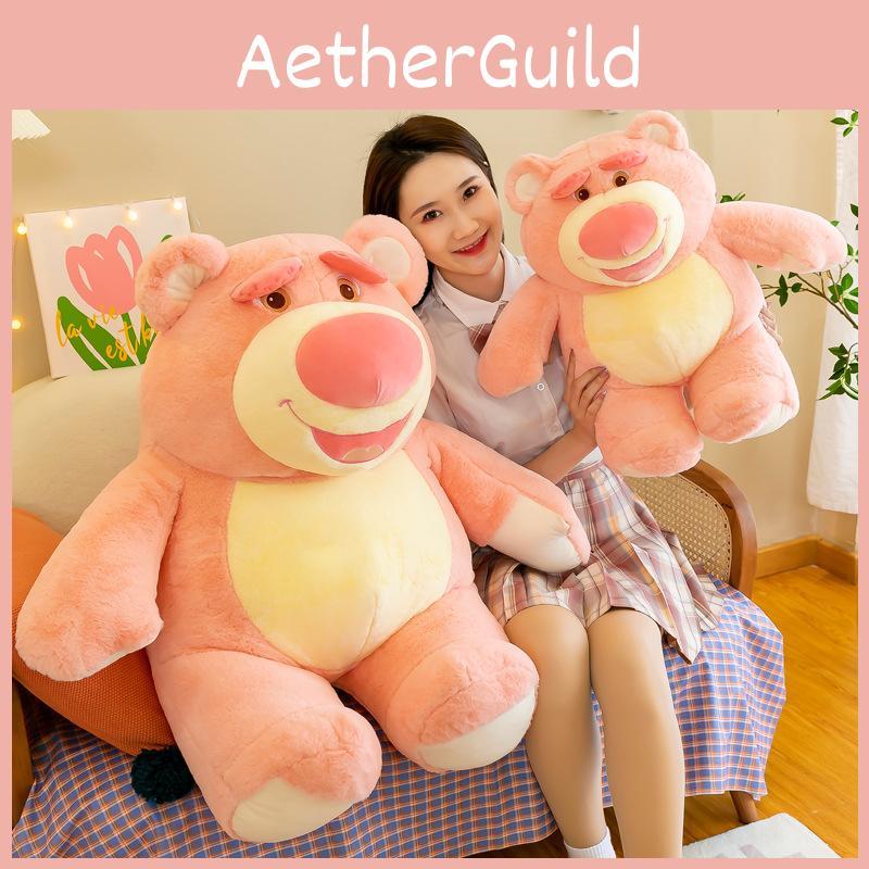 Adorable Pink Strawberry Bear Plush Toy Perfect For Girls Cozy Cuddly Decor