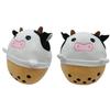 Cute And Cuddly Pearl Milk Tea Cow Plush Toy And Pillow