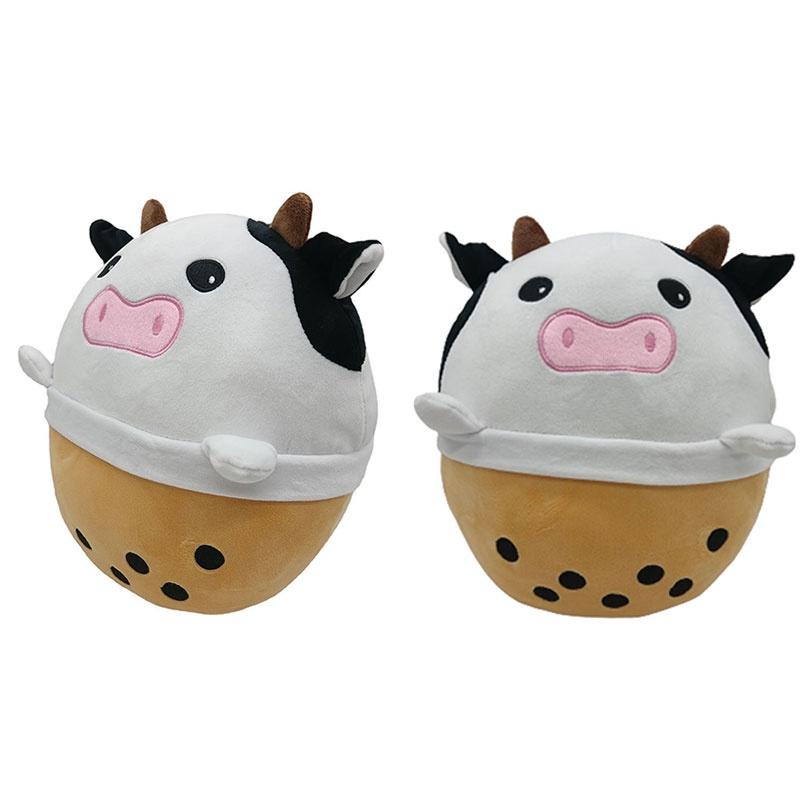 Cute And Cuddly Pearl Milk Tea Cow Plush Toy And Pillow