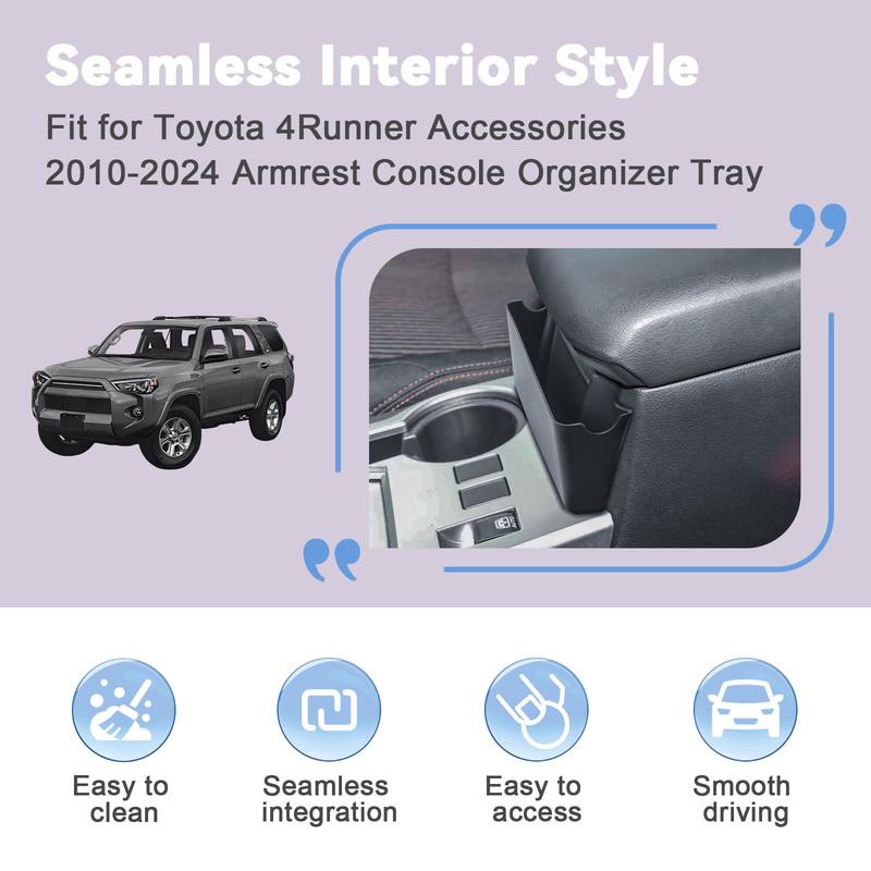 Center Console Hanging Storage Box Tray for Toyota 4Runner Accessories 2010-2024 Wallet Phone Keys Armrest Hanging Car Organizer