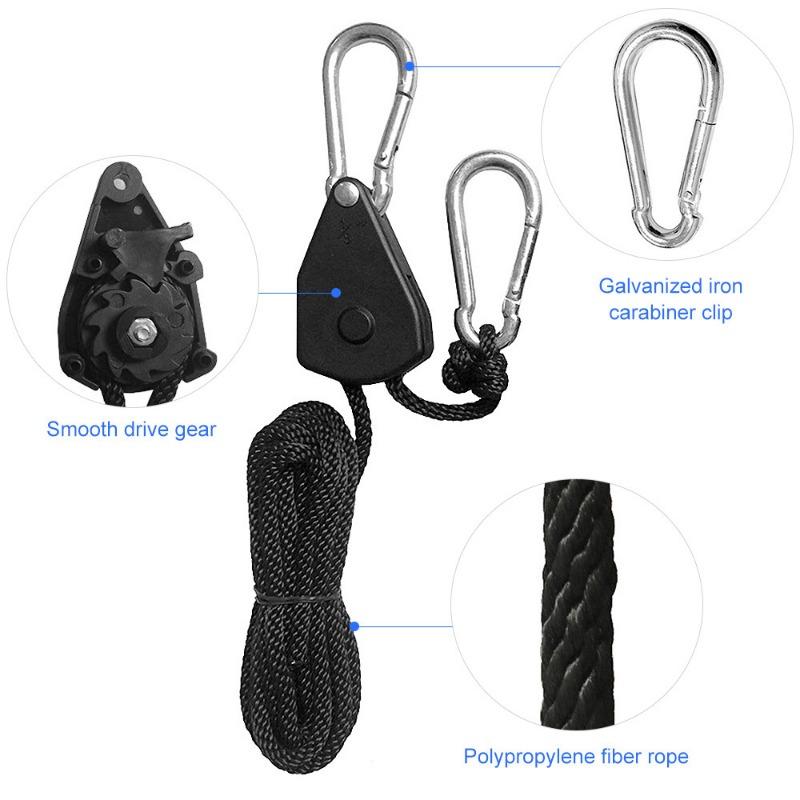 1PC Lifting Rope, Rope Tightener, Tent Elastic Rope, Camping Metal Pulley Tent Rope Canopy Extension Windbreak Rope