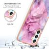 YB IMD Series-16 for Samsung Galaxy A24 4G (162.1 X 77.6 X 8.3mm),IMD 2.0mm Electroplating Marble Pattern Phone Cover