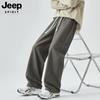 JEEP SPIRIT Men's Loose-Fit Pure Cotton Cargo Casual Trousers