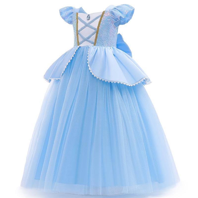 Popular Girls Dress Dress Cinderella Cosplay Princess Dress Sequined Stitching Mesh Children'S Dress