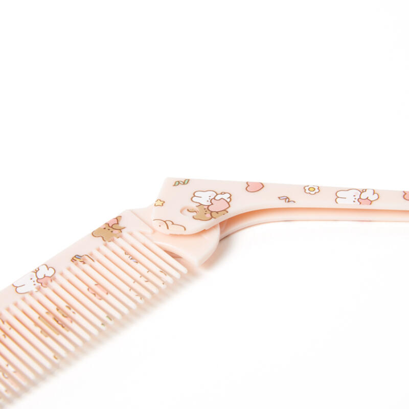 Faltbarer Muster-Kamm Pink (13000831)