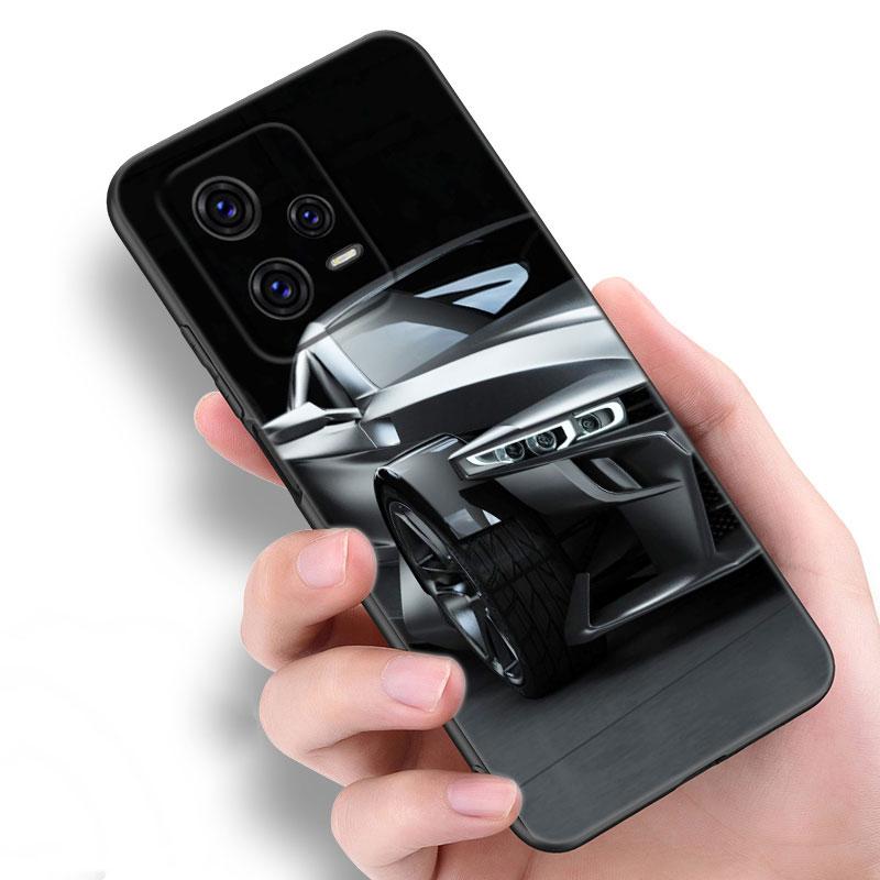 Sports Cool Car Black Silicone Phone Case For Xiaomi Redmi Note 9 10 11 11S 11T 12 13 Pro 5G Plus 9S 10S 12S