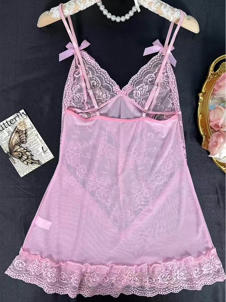 Temptation Thin Lace Flower Printed Underwear Suit Sexy Women Sheer Sleeveless Lingerie Set Female Sexy Lace Erotic Costumes