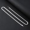 4mm Stainless Steel Flat Snake Chain Necklace Simple Silver Color Soft Chain Men Necklace Hip Hop Jewelry Trendy Accessories