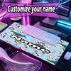 Custom Name Personalized Labubu Pattern Mousepad, Laptop PC Desk Mat, Decorative Desk Mat for Home Keyboard Pad Gift