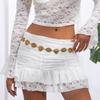 Y2K Adjustable Metal Belt Belly Chain for Women 2025 Trendy Jewelry Accessories Vintage Geometric Turquoise Body Chain