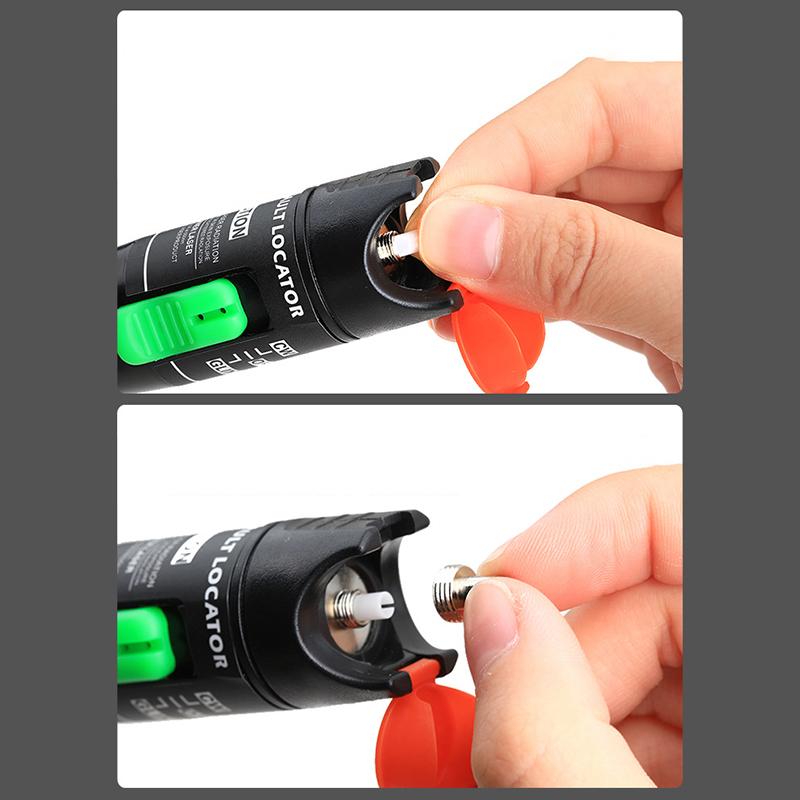 3Set 7mm Ceramic Tube Sleeve & Metal Head Connector Adapters For Visual Fault Locator Red Light Pen Fiber Optic Cable Tester