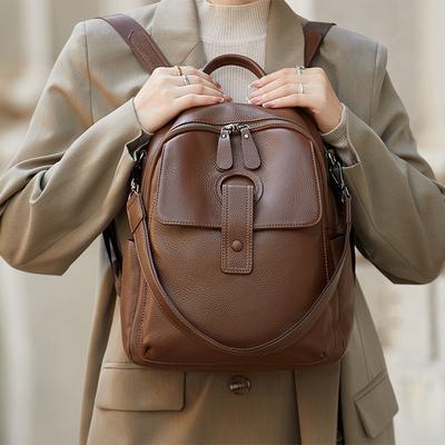 Large Genuine Leather Backpack for Women  Full Grain Classic Travel Bag Business Necessity Designer New