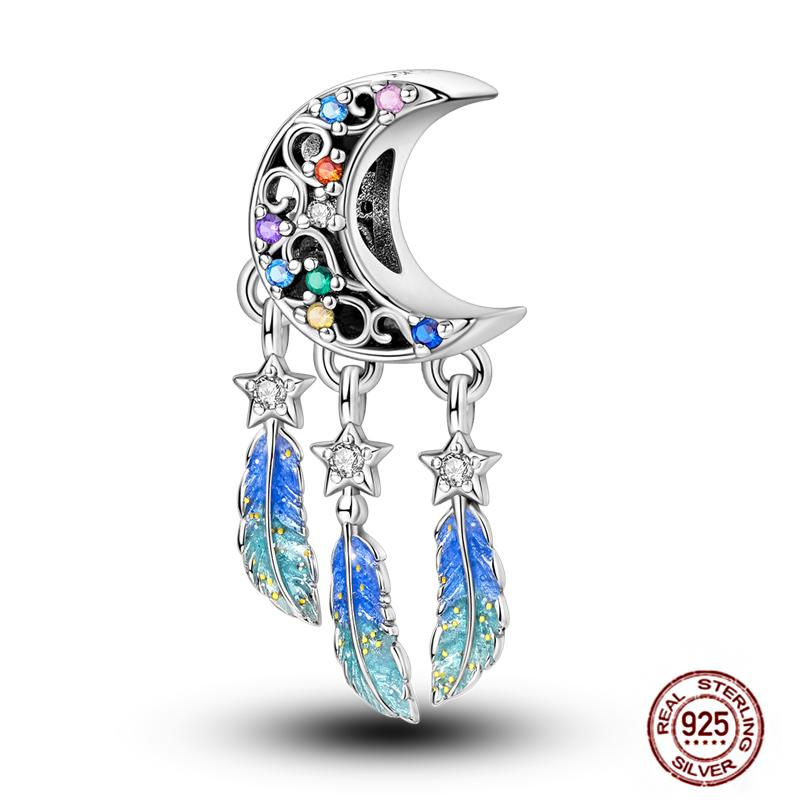 Charms Plata De Ley 925 copper Original Devil's Eye Perfume Bottle Bow Silicone Spacer Beads Women Bracelet DIY Zircon Pendants