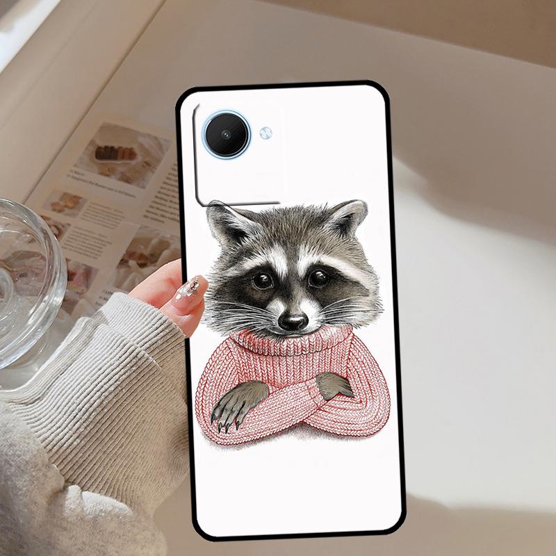 Raccoon Animal For Realme 14 Pro Plus 10 11 12 13 GT 6 6T 5 GT7 Pro C67 C61 C55 C53 C51 C21Y C25S C75 Case