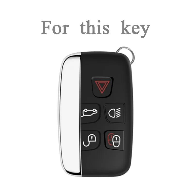 For Land Rover Range Rover Evoque Sport Freelander Discovery Velar For Jaguar Xe Xf Xj Tpu Car Key Case Shell Cover Fob