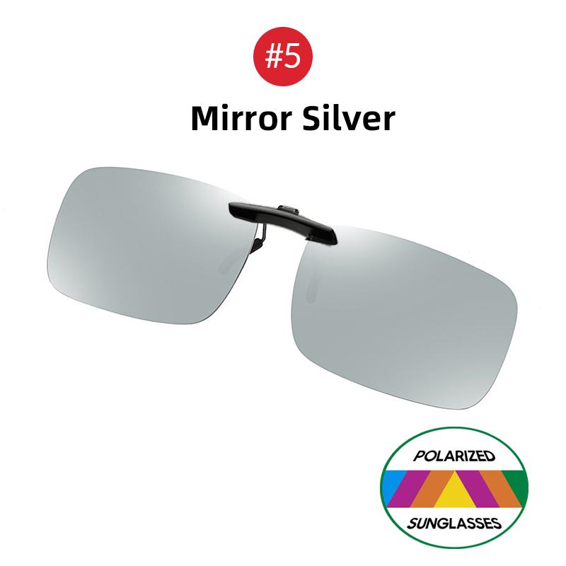 Vivibee Occhiali da Sole da Pesca da Uomo Clip-on a Specchio Blu Occhiali Polarizzati Uv400 da Donna Quadrati Visione Notturna Guida Occhiali da Sole