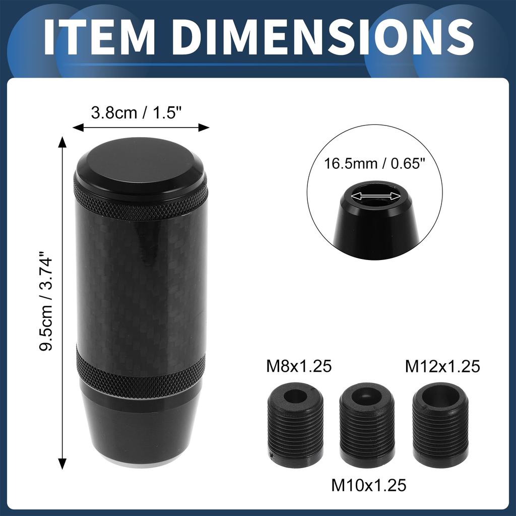 INFINAUTO Matte Frosted Finish Shift Knob 9.5cm Automatic Manual Car Gear Shift Knob with