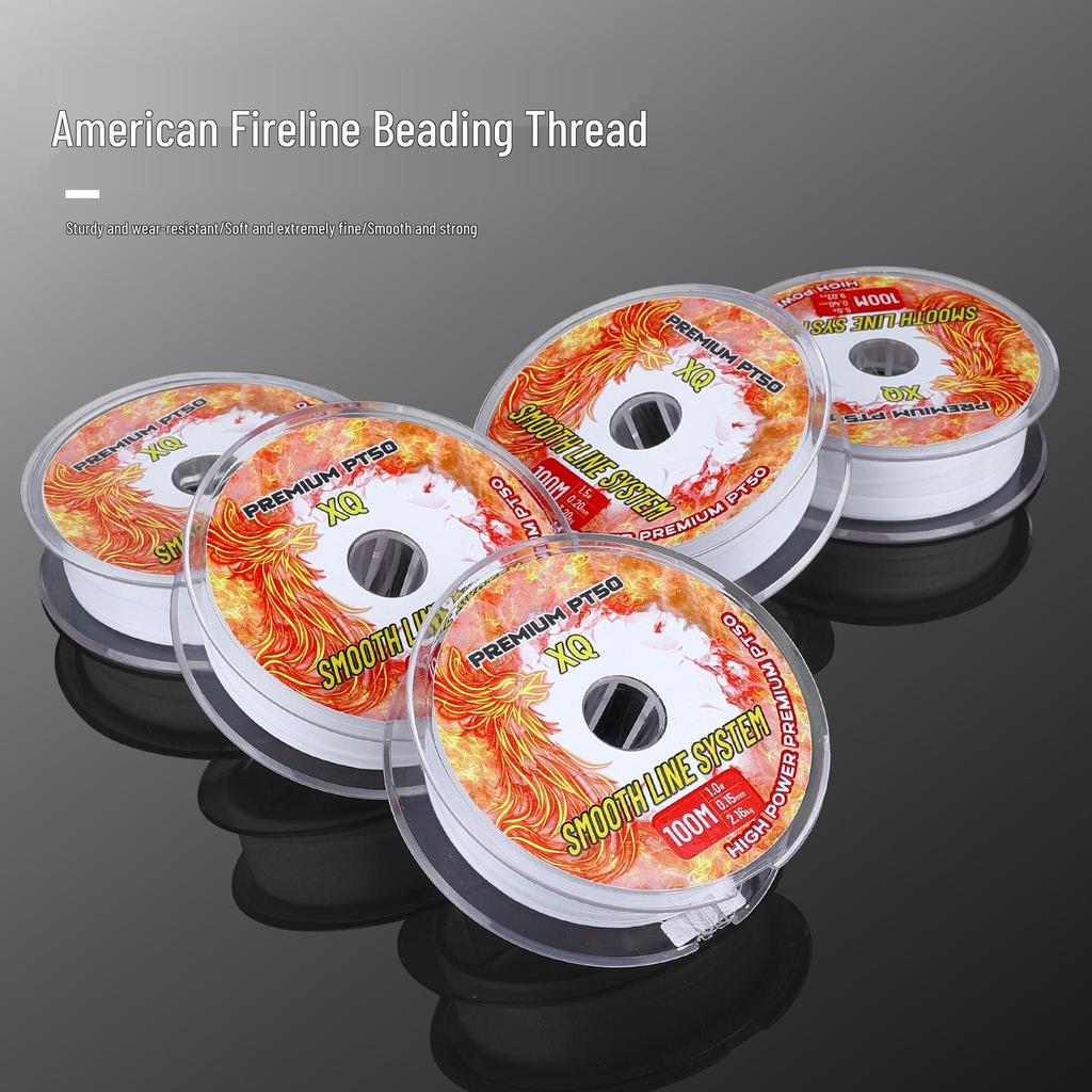 American Fire Wire Crystal Pearl Thread: High-Strength, Non-Elastic Beading Cord for DIY Jewelry.