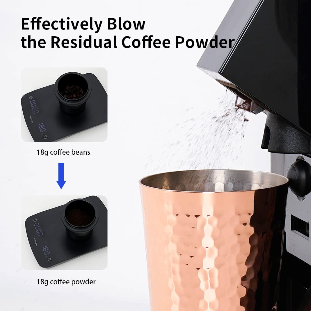 watchget Coffee Grinder Single-Dose Hopper for Eureka Mignon Grinders, Silicone Bellow for Blow Away Residual Coffee Grounds, Coffee Grinder Cleaning