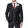 Men's 3 Piece Suit Slim Fit Business Wedding Groomsmen Prom Suits One Button Blazer Jacket Vest Trousers Tuxedo Set