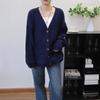 Autumn and winter new retro loose lazy wind knitted cardigan V-neck high-end sweater jacket women