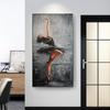 Veggkunst Portrettkunst Maleri Vegglerretkunst Plakat og Trykk Veggkunst Vakkert Ballerina-bilde for Stue Hjemmedekor