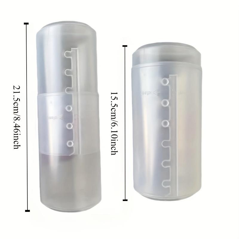 Adjustable Height Large Capacity Makeup Brush Organizer - Portable Waterproof Transparent Plastic Storage Box with Dustproof Lid