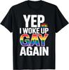 100% Bavlna Unisex Jo, Zase Jsem Se Vzbudil Gay Vtipné LGBTQ Duhové Grafické Tričko