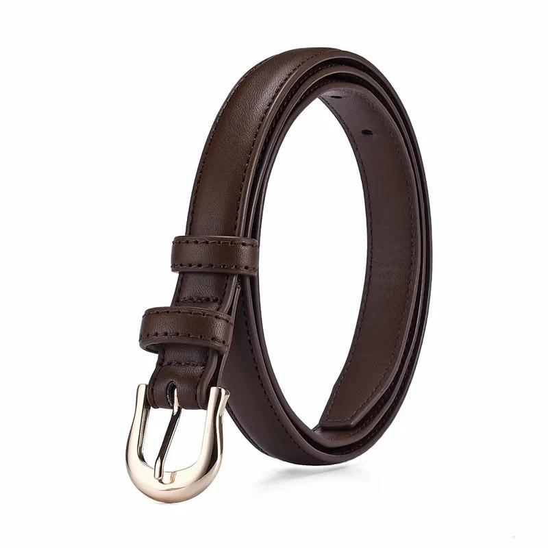 1 Stück Damengürtel Mode Schlicht Vielseitig Dünner Gürtel Authentisch Hochwertig Trend Weicher Gürtel Passend Westernhosen Jeans Damengürtel