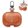 Business PU Leather Earphone Protective Case With Hook for AirPods Pro 3